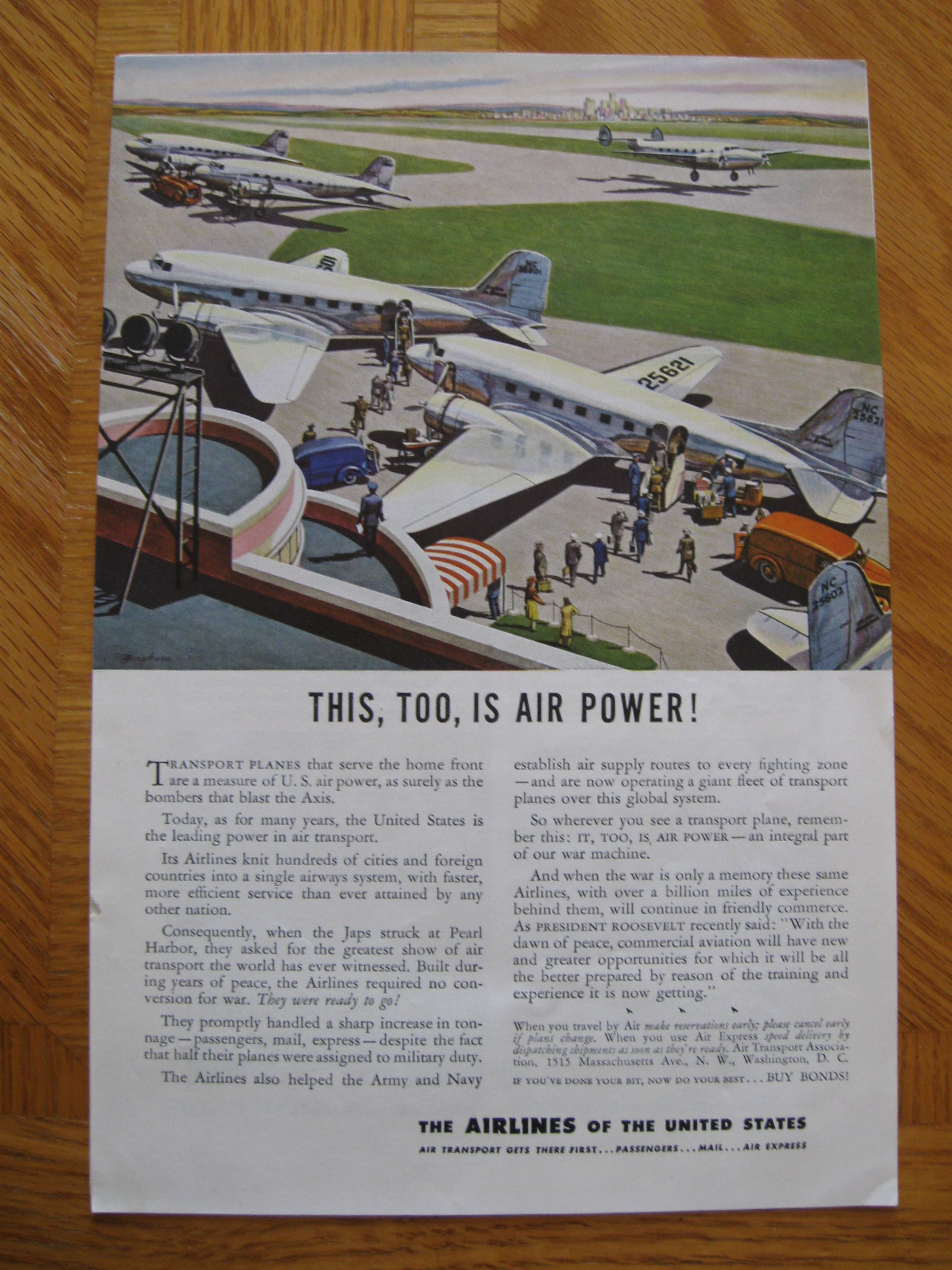 This too is air power! National geographic ad